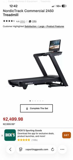 NordicTrack Commercial 2450 electric treadmill