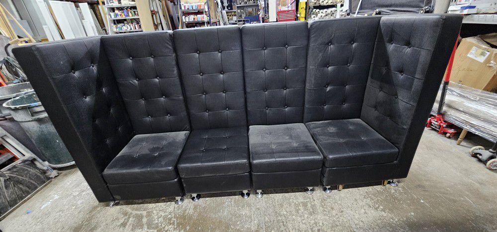 black sofa set