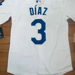 Diaz White Dodgers jersey