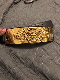 Versace vintage leather belt