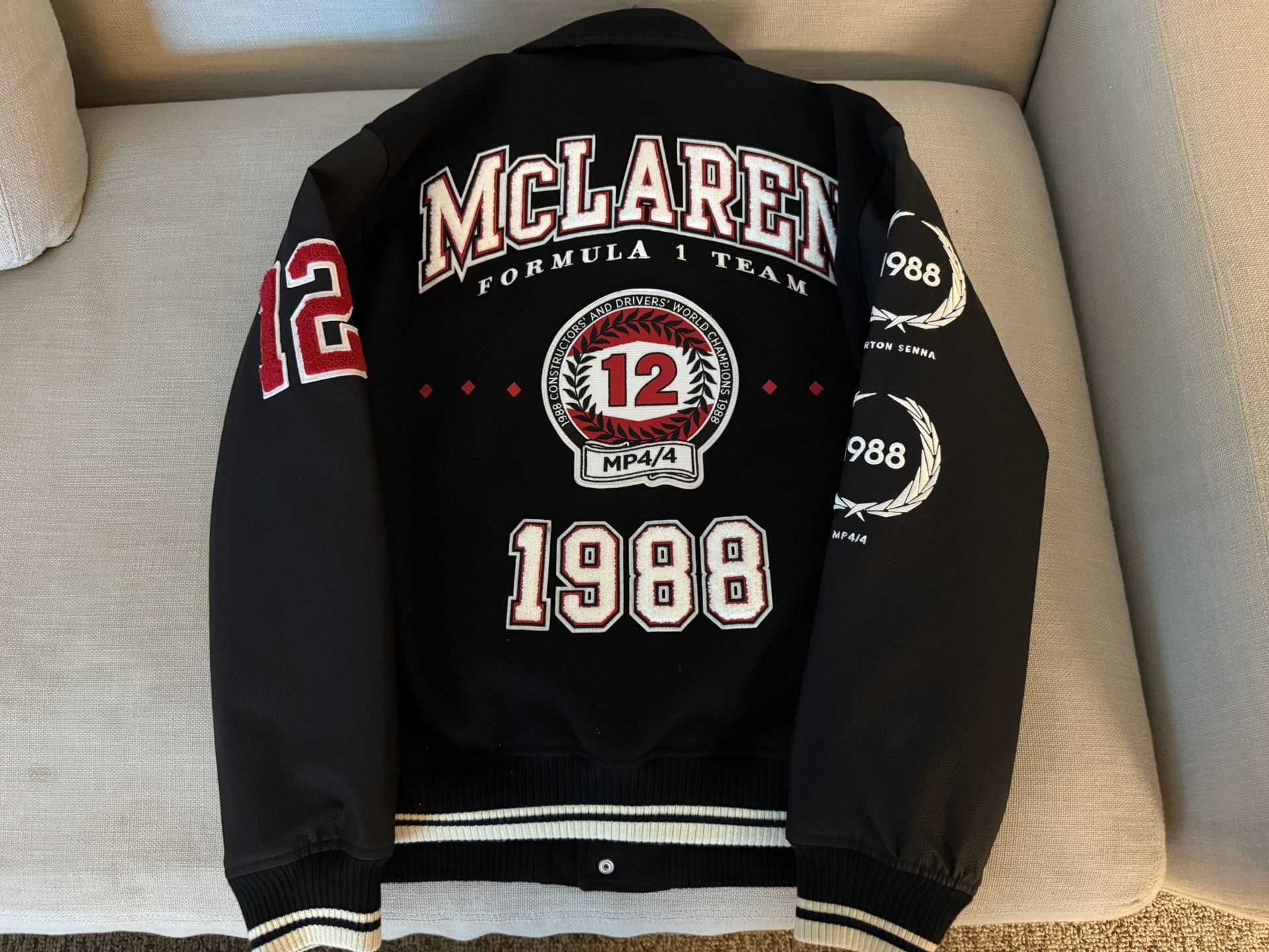 100% Authentic Abercrombie & Fitch McLaren bomber Jacket Us Men Medium M