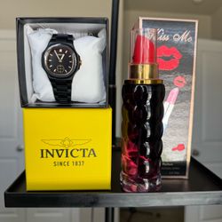 Invicta Black Watch with Box / Perfume