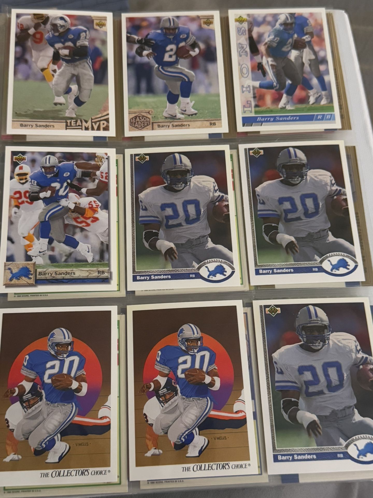 Barry Sanders Football Cards Various Yrs $7 Each !