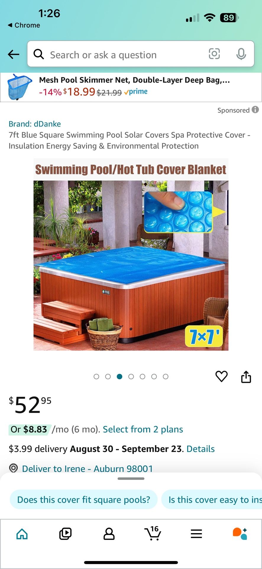 Brand new swimming pool/hot tub solar cover
