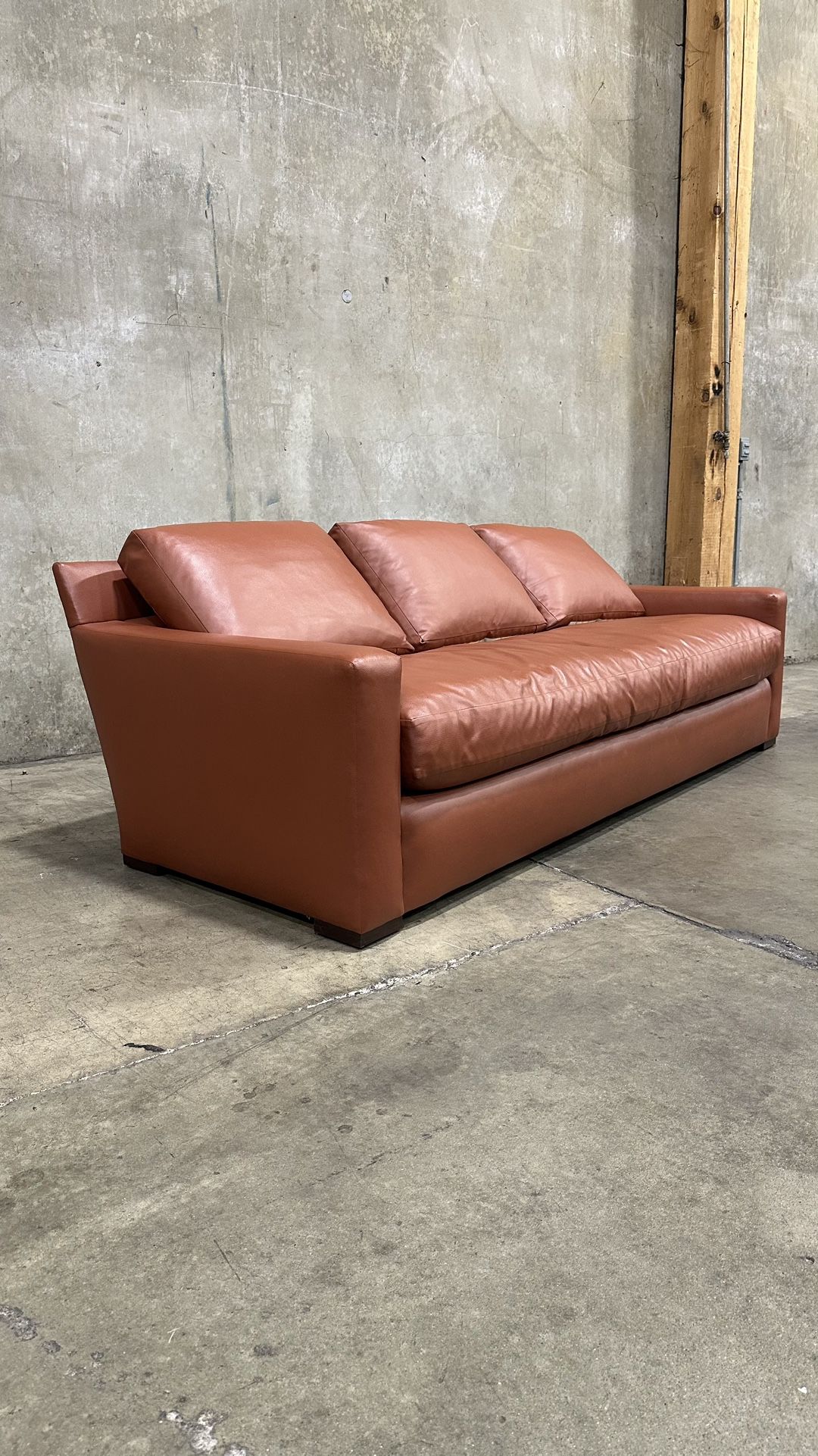 A. Rudin Down Leather Sofa -Delivery Available