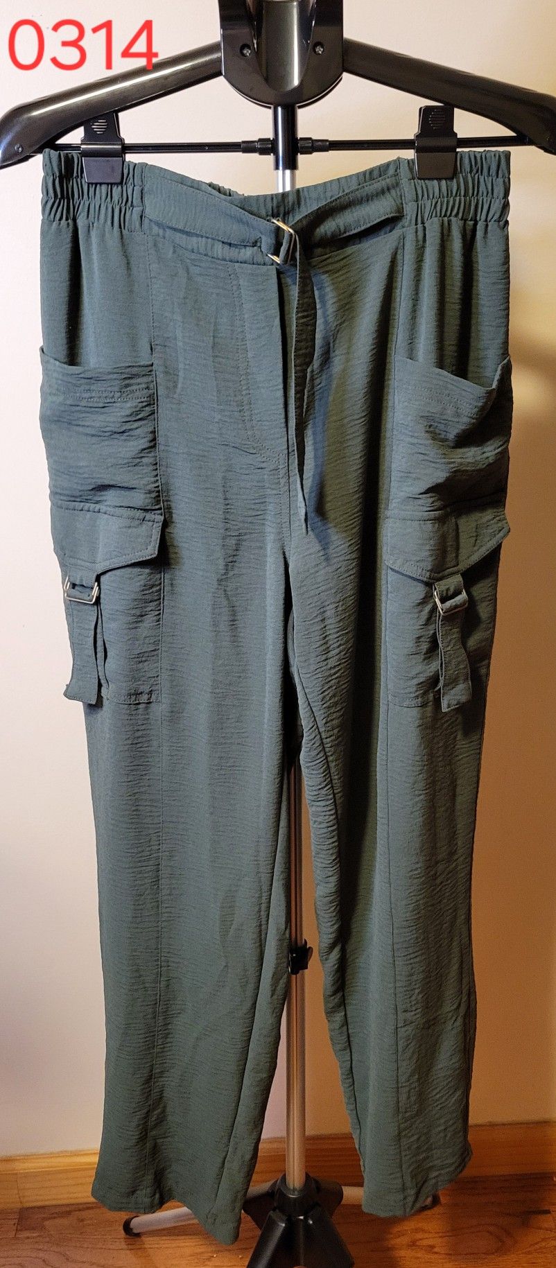 Deja Bleu Premium Olive Green Cargo Pants - Size L (0314)