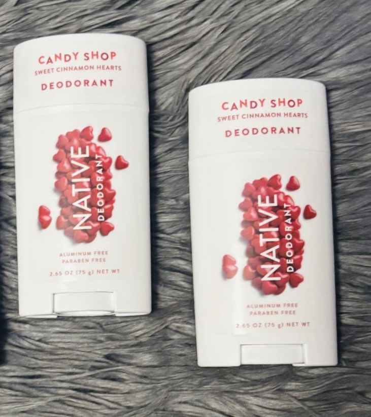 Two (2)FULL SIZE Native Sweet Cinnamon Heart Deodorant