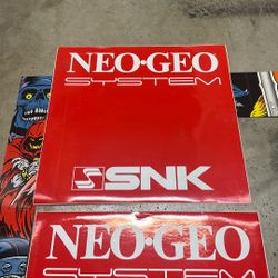 Neo Geo System Snk Original Arcade  Cabinet Stickers 