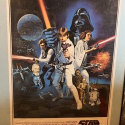 Original 1977 Star Wars Movie Poster 