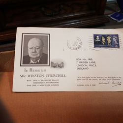 Envelope In Memoriam Of "Sir WINSTON CHURCHILL"  Dated By Postmark JANUARY 24, 1965