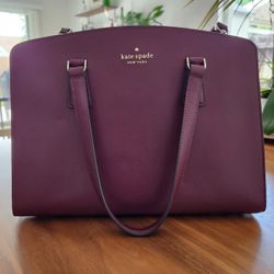 Kate Spade Perry Medium Leather Satchel - Grenache