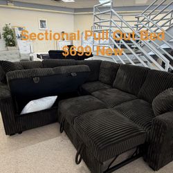 Sectional Sofa Pull Out Bed New
