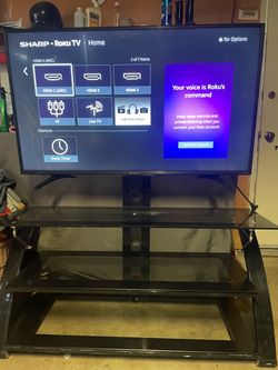 50" Sharp Roku TV with Stands