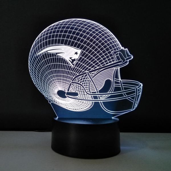New England Patriots Football Helmet 3d Optical Illusion Led Light New England Patriots Football Helmet 3d Optical Illusion Led Light 7 Color Change Touch On Sports Outdoors In Odessa Tx Offerup