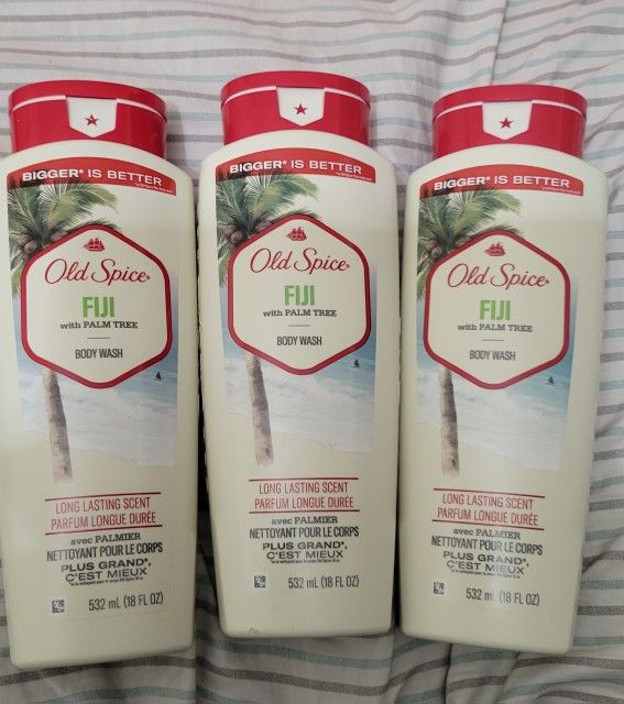 Bundle Of 3 OLD SPICE FIJI SCENT (18oz) BOTTLES FOR $15/$15 POR LOS 3