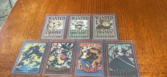One piece  holographic sticker trading card lot