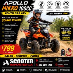 🏁 APOLLO MIKRO 110CC YOUTH ATV 🏁
