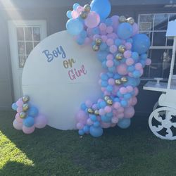Gender Reveal Balloon Decorating 