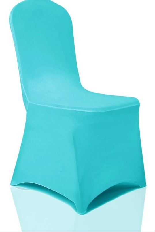 Stretch Spandex Chair Slipcovers, Dining Room Chair Covers Stretch Chair Slipcovers Protector for Wedding, Banquet, and Party Tiffany Blue 10 Pcs