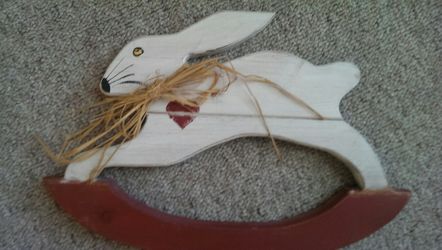 Large wooden rabbit