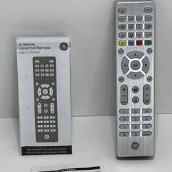 4-Device Universal Remote with Code List and User’s Manual