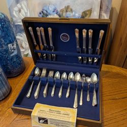 Rogers Antique 1(contact info removed) BELOVED  Silver Flatware  Service For 8