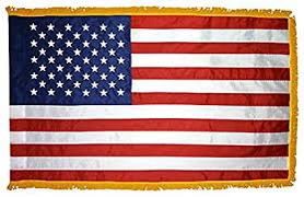 American flag Like New Nylon, Embroidered w/Fringe