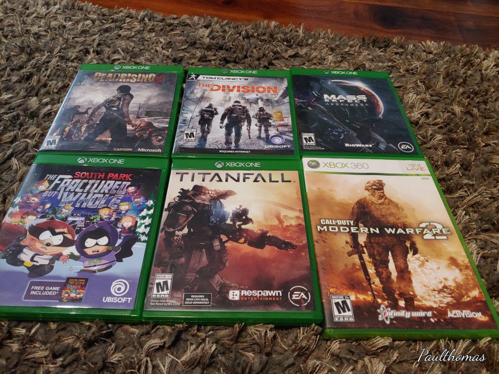 Xbox one games lot, 6 games
