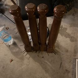 4 Hardwood Dining Room Table Legs