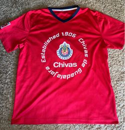 Chivas De Guadalajara FMF 1905 Red Soccer Jersey Men’s Large