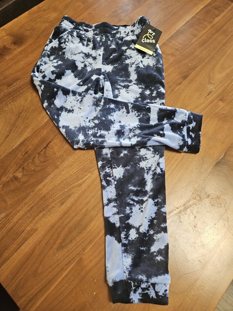 NWT Art Class Girls Blue / Navy Tie Dye Jogger Pants With Pockets - Sz. S (6/6X)