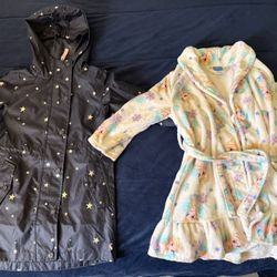 Girls Raincoat + Frozen Robe (Both for $25) Size 5T