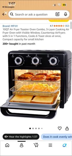 Air fryer/Toaster oven combo