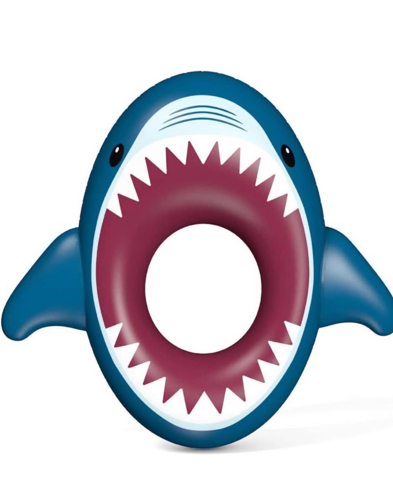 Brandnew Inflatable Shark Pool Float Shark Floaties Water Fun Summer Beach Swimming Pool Tube Inflatables Ride on Pool Party Raft Lounge Toys for Kids