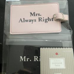 Mr And Mrs Luggage Tags 