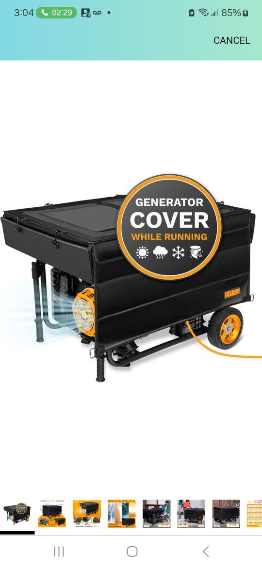 IGAN Generator Covers While Running 33x25.5x18.5in for 30W Portable Open Frame Generators - Weatherproof Generator Covers For Outside With Ste