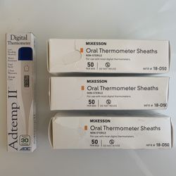 Digital Thermometer And 3 Bx Of Covers