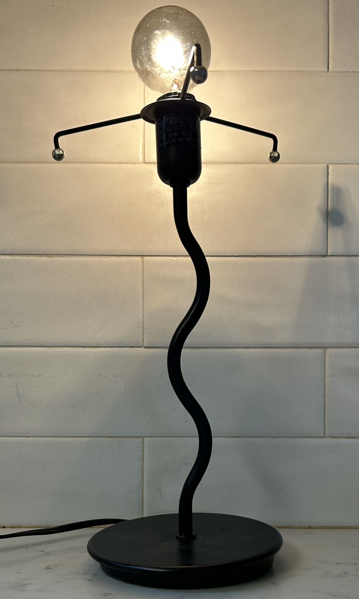 Retro Squiggly Wavy Table Lamp