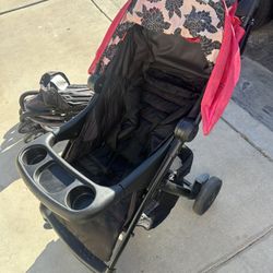 Graco Travel Stroller Hot Pink/black/flower