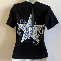 Black and blue star amiri shirt 