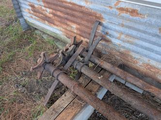 Vintage Cast Iron Farm Equipment Parts Lot