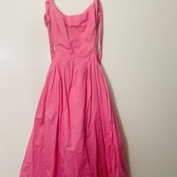 Linen Pink Dress, Stylish (S/M) Size