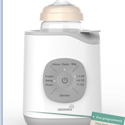 GROWNSY Bottle Warmer, Baby Bottle Warmer Fast for Breastmilk & Formula, Accurate Temperature Control, Milk Warmer for All Bottles with Thaw, Steriliz