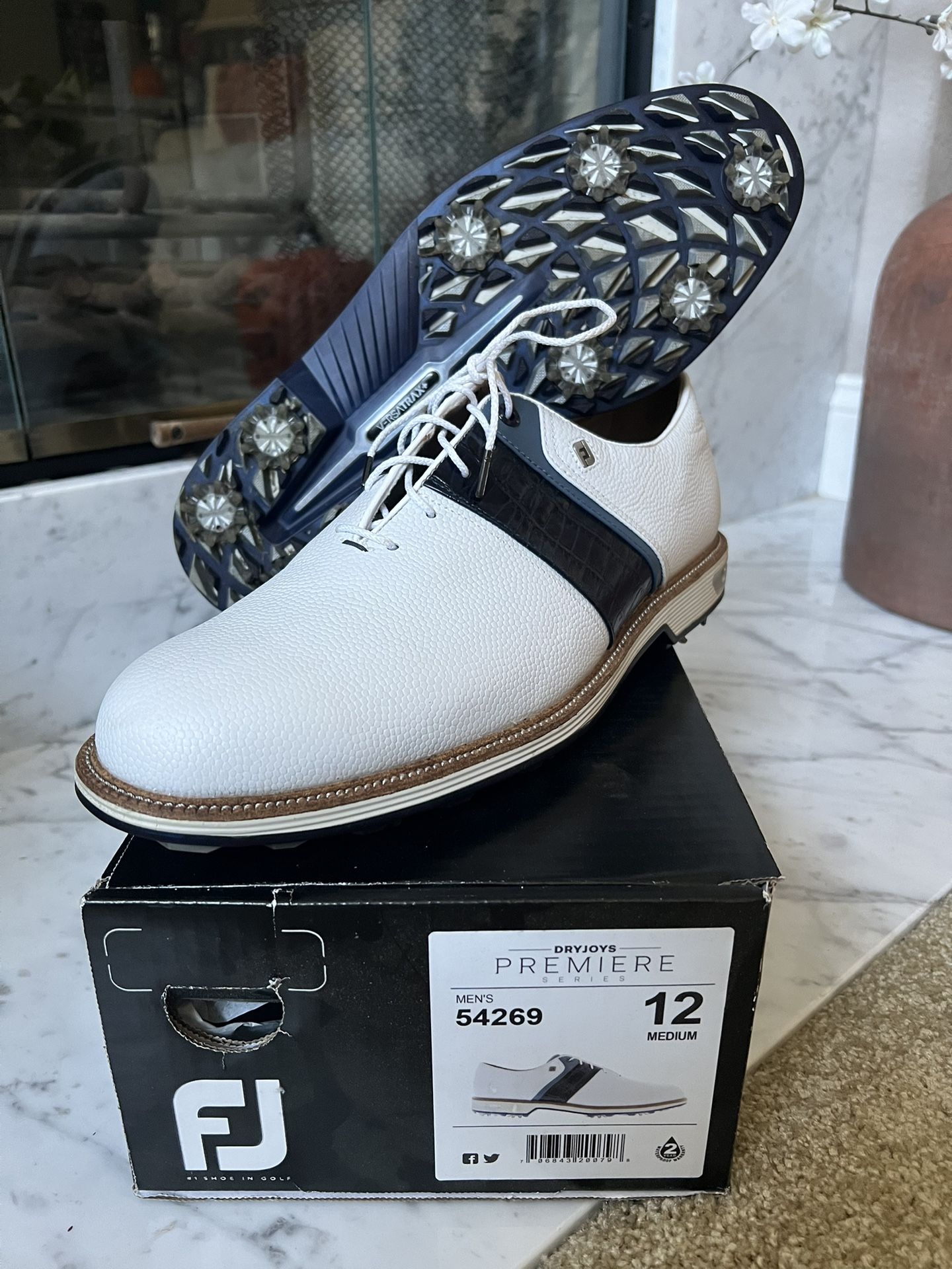 FootJoy Premiere Series Packard White/Navy 12 Medium