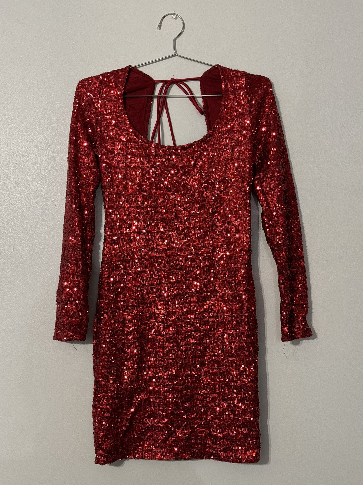 Arden B Red Sequin Women’s Dress, Small