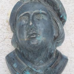 Vintage Large Bronze Bust Wall Mount 