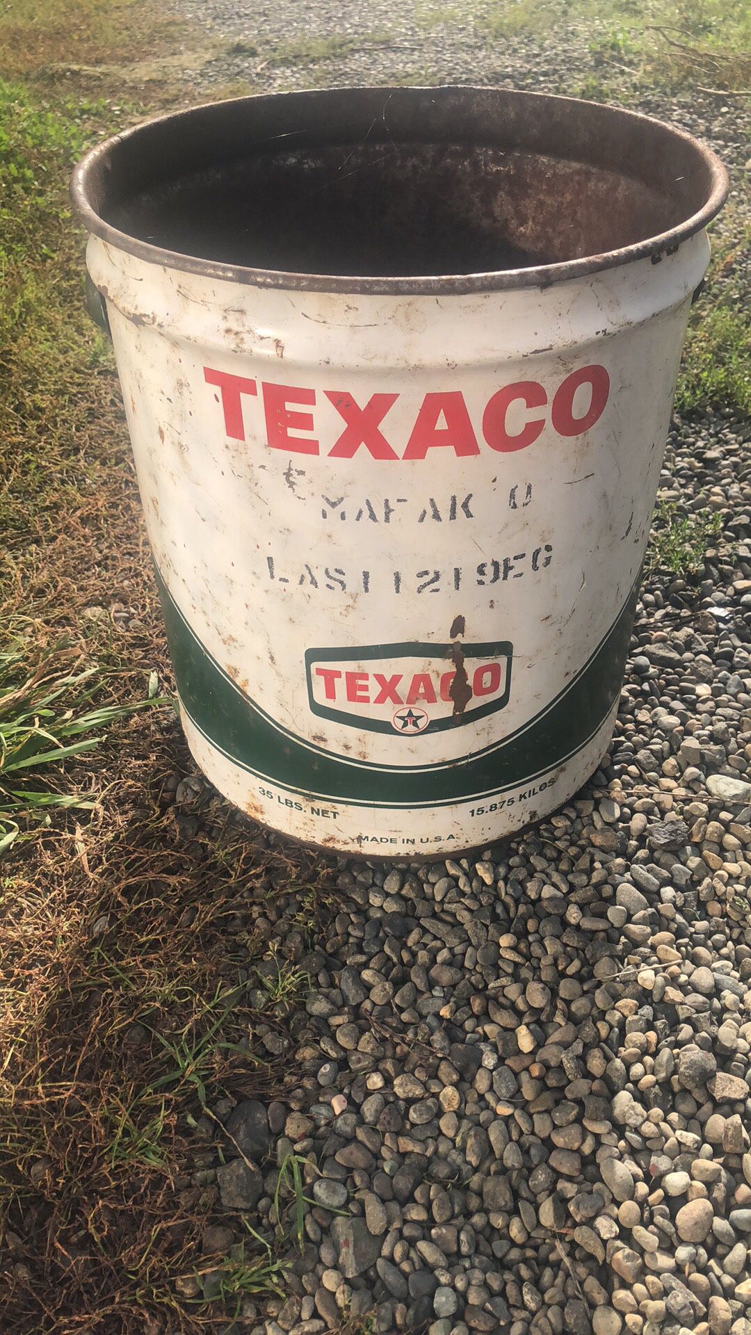 Large Vintage Texaco Oil Can