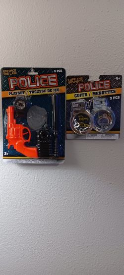 HALLOWEEN POLICE  PLAY SET 2 FOR 10.00  DLLS. NEW