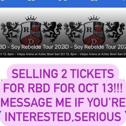 Rebelde Tickets Friday Oct13