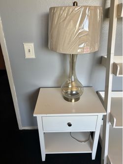 Night stand and lamp